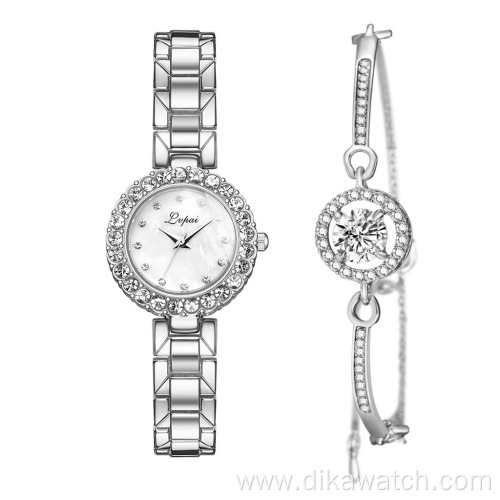 Luxury Women's Fashion Quartz Watches with Rhinestone Charm Dress Ladies Watch with Stainless Steel Casual Quartz Wristwatches